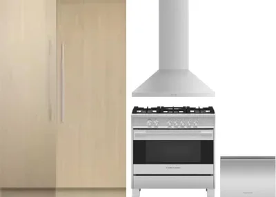 5 Piece Package Includes Refrigerator, Freezer, Range, Hood And Dishwasher